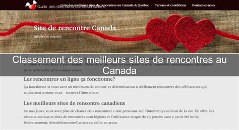 meilleur site de rencontre quebecois|10 meilleurs sites de rencontre au Canada :。